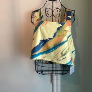 Nike Yellow Sportswear Air Cropped Tank Top XL